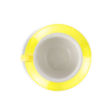 Load image into Gallery viewer, yellow cappuccino cup and saucer set