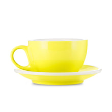 Load image into Gallery viewer, yellow cappuccino cup and saucer set