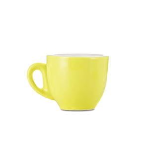 yellow cup and saucer