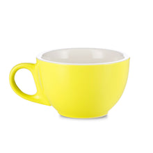 Load image into Gallery viewer, yellow 8 ounce latte cup and saucer