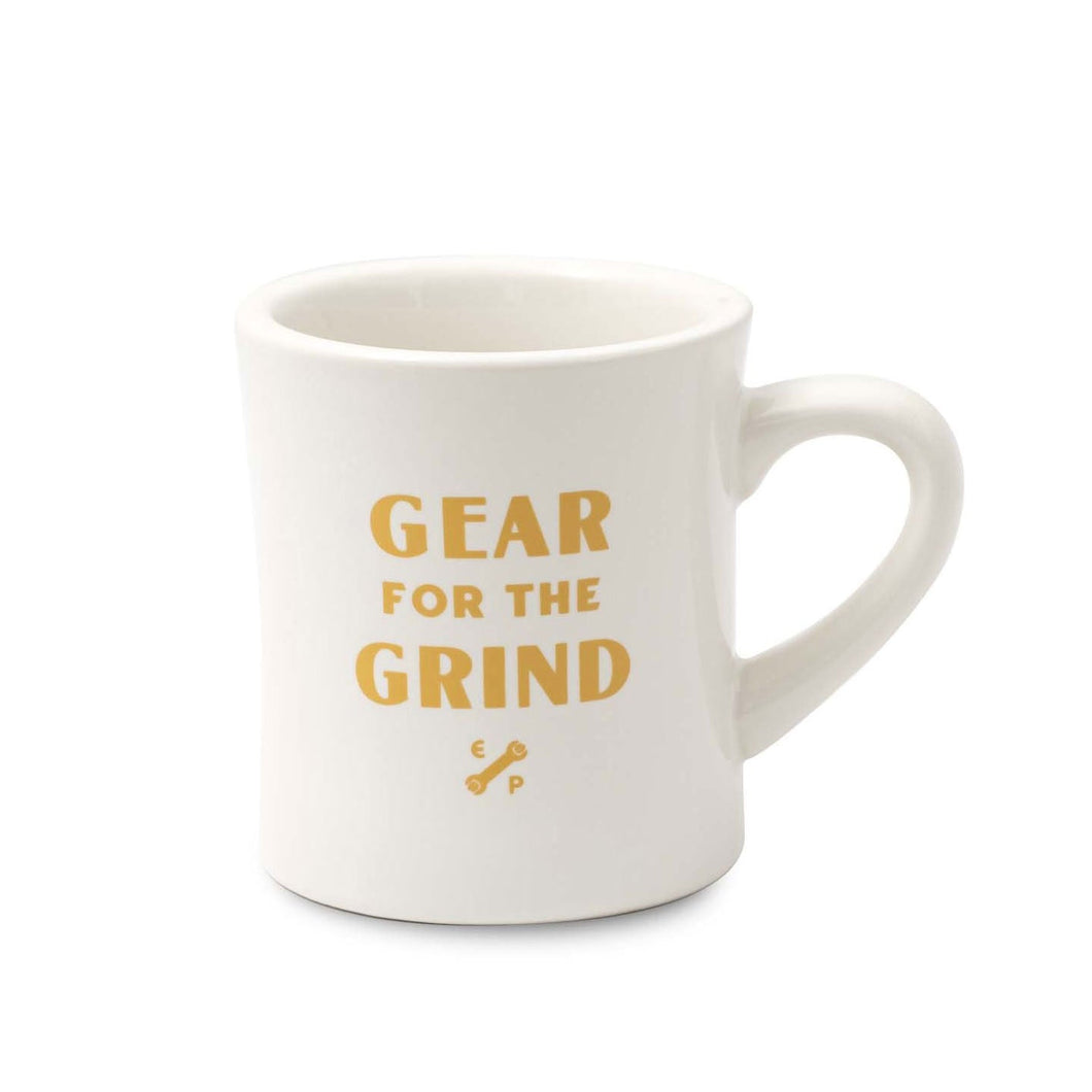 gear for the grind white diner mug
